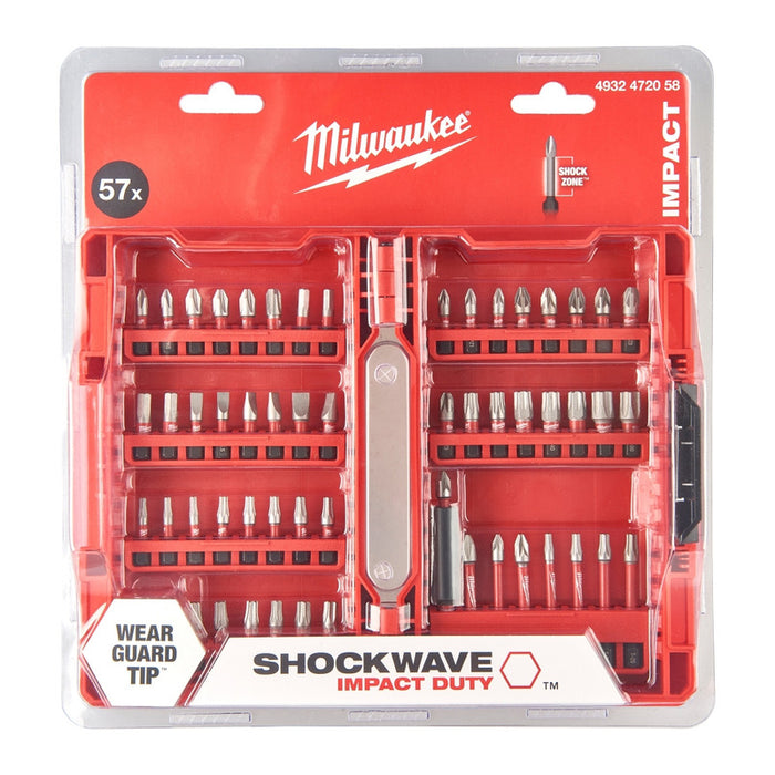 Milwaukee 57 Piece Shockwave Impact Screwdriver Bit Set 4932472058